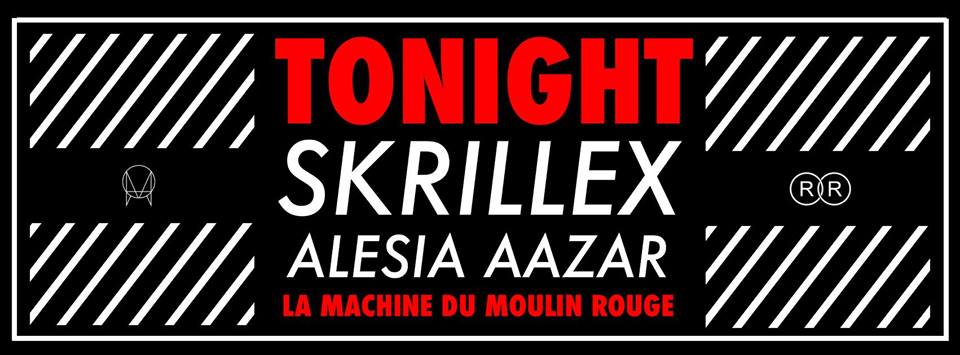 Affiche officielle de la soirée surprise de Skrillex